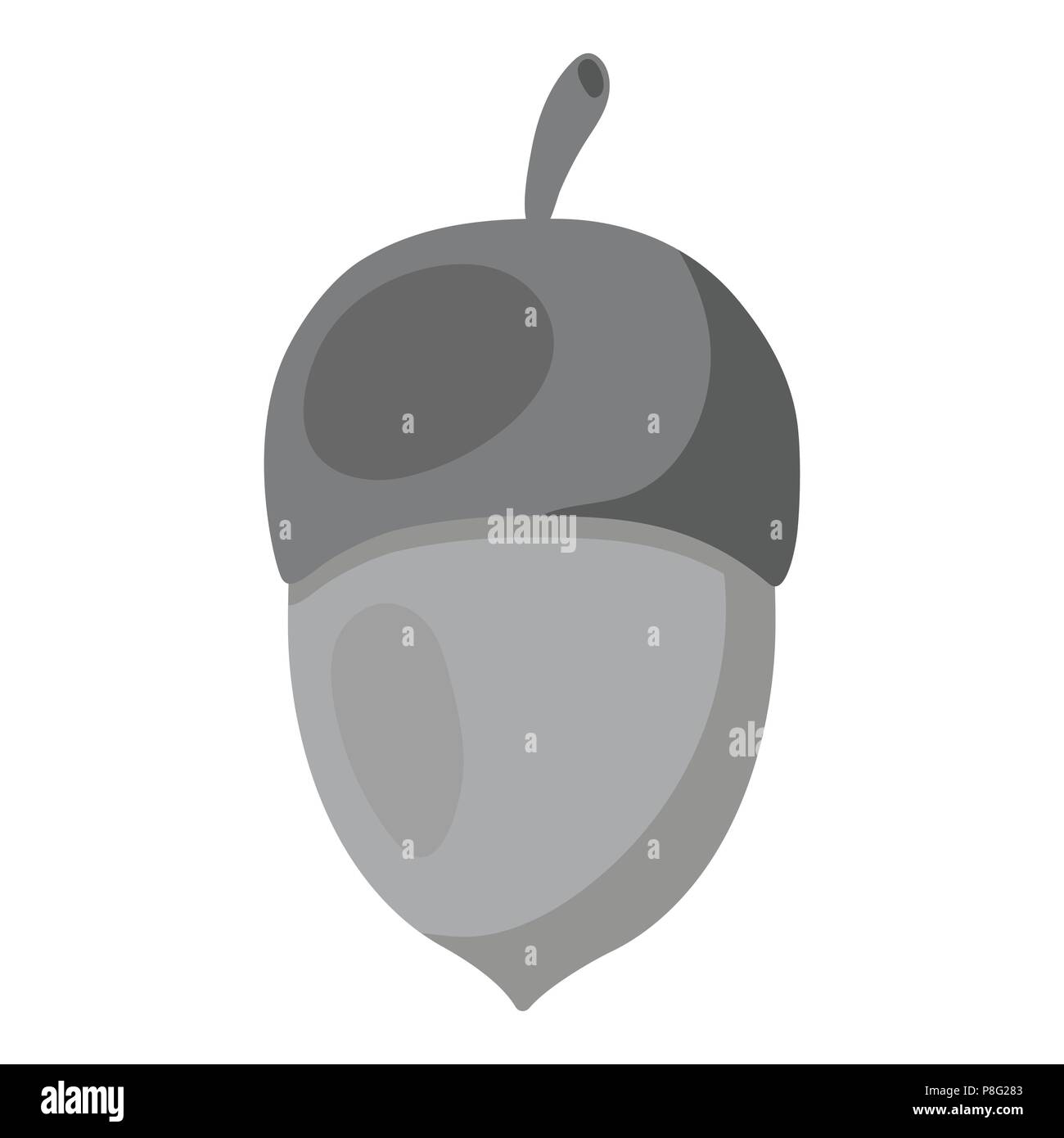 Acorn vector illustration icon in monochrome design Stock Vector Image ...