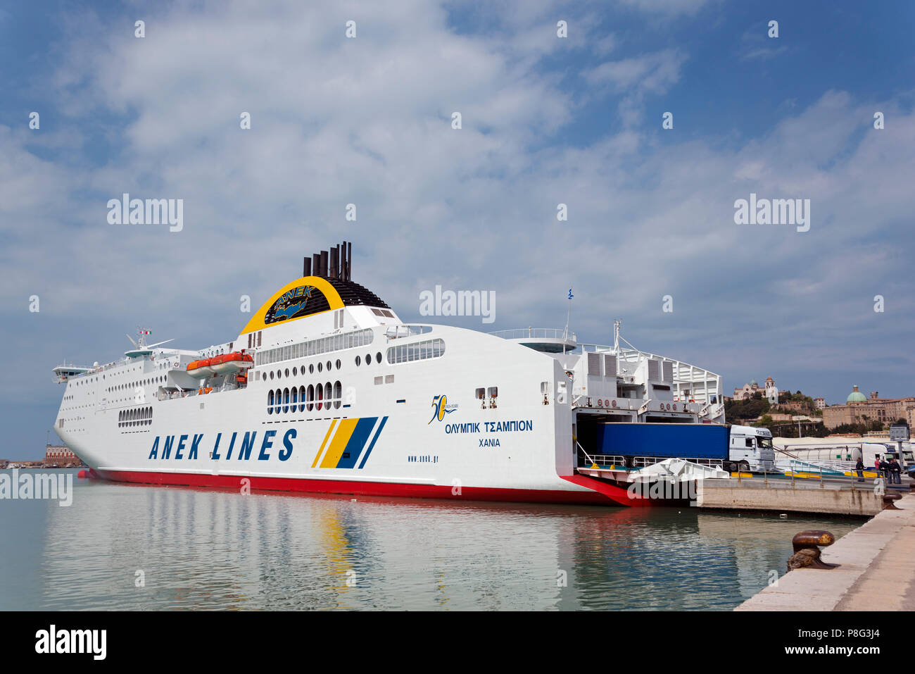 Ferry boat, Ancona, Italy, Anek Lines Stock Photo - Alamy