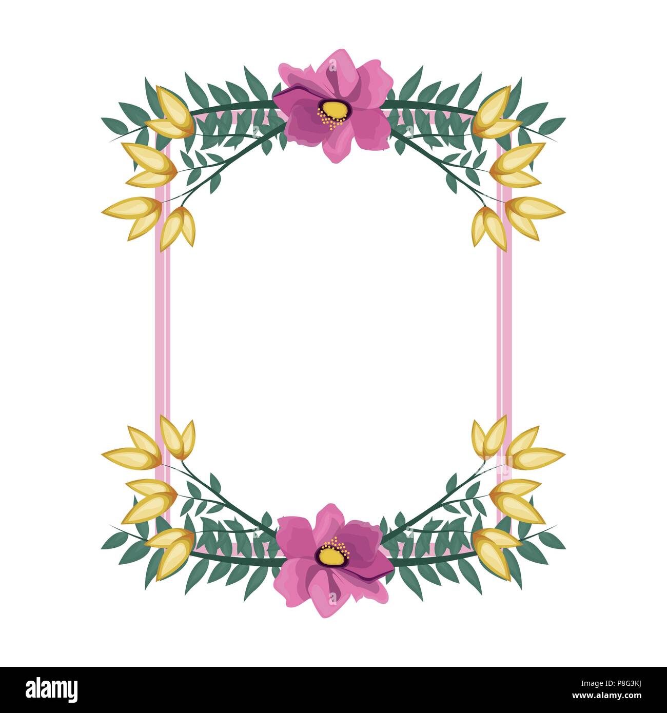 Decorative flowers frame Stock Vector Image & Art - Alamy