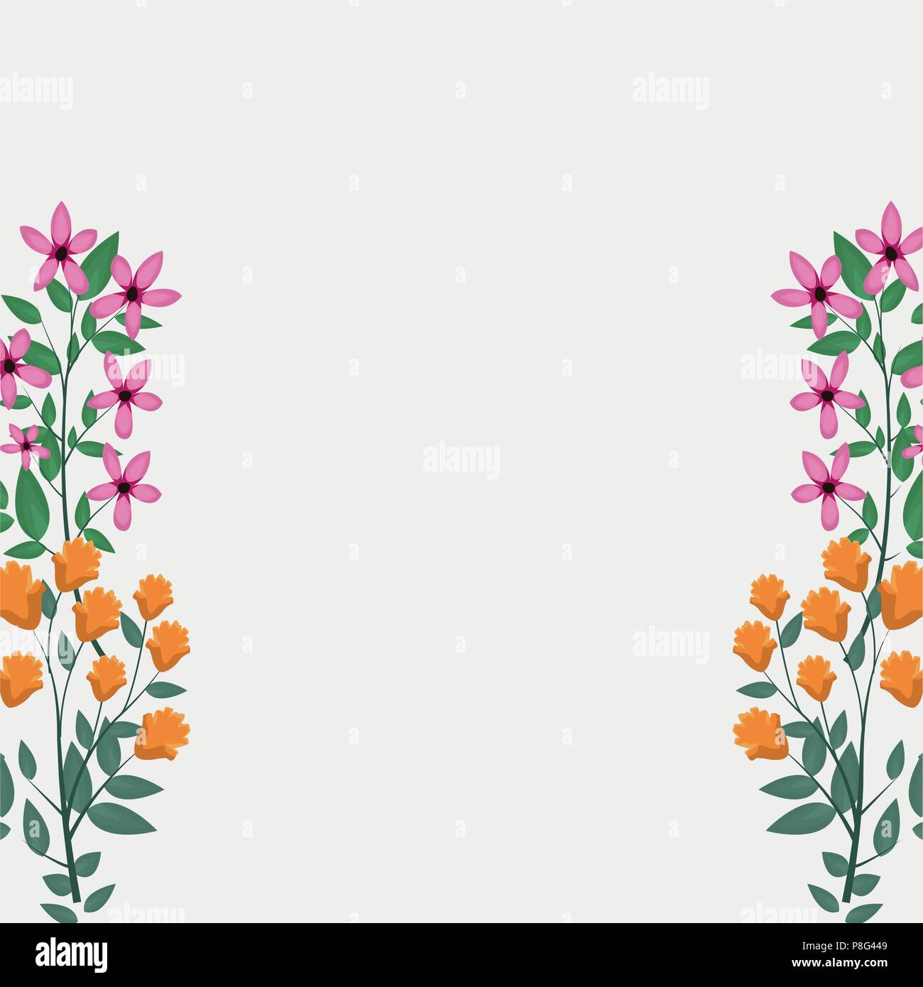 Decorative flowers frame Stock Vector Image & Art - Alamy