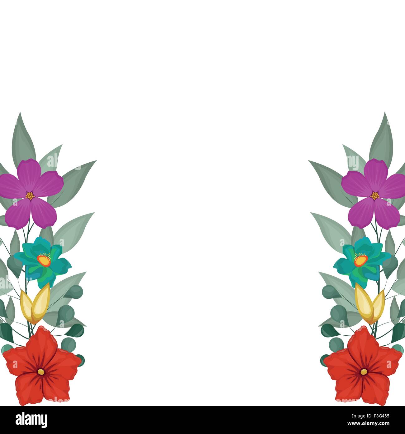 Decorative flowers frame Stock Vector Image & Art - Alamy