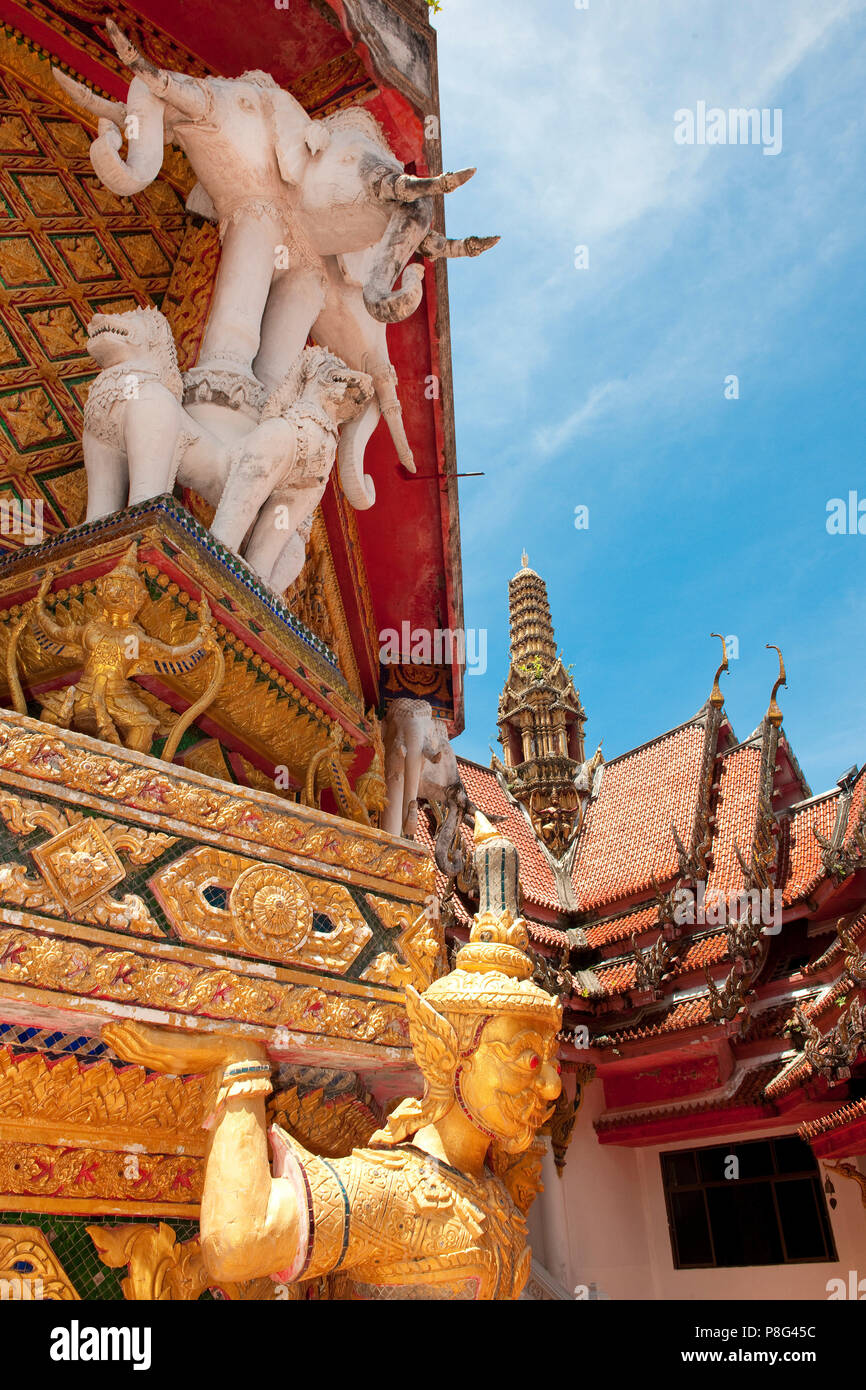 Wat Bang Riang, buddhistic temple, Thap Put, Amphoe hap Put, Phang Nga province, Thailand, Asia, Thap Put Stock Photo