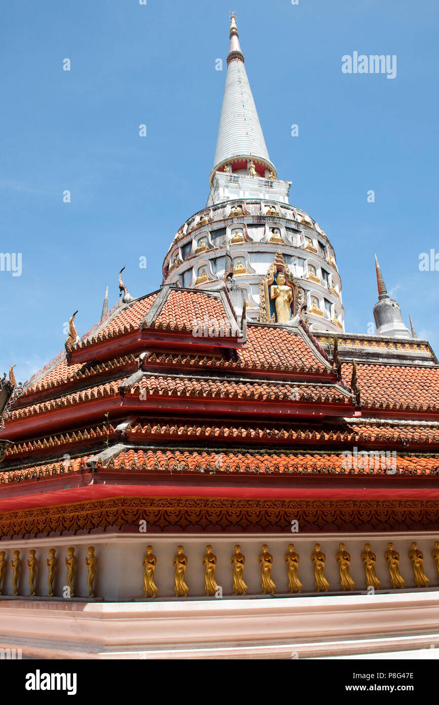 main temple tower, Wat Bang Riang, buddhistic temple, Thap Put, Amphoe hap Put, Phang Nga province, Thailand, Asia Stock Photo