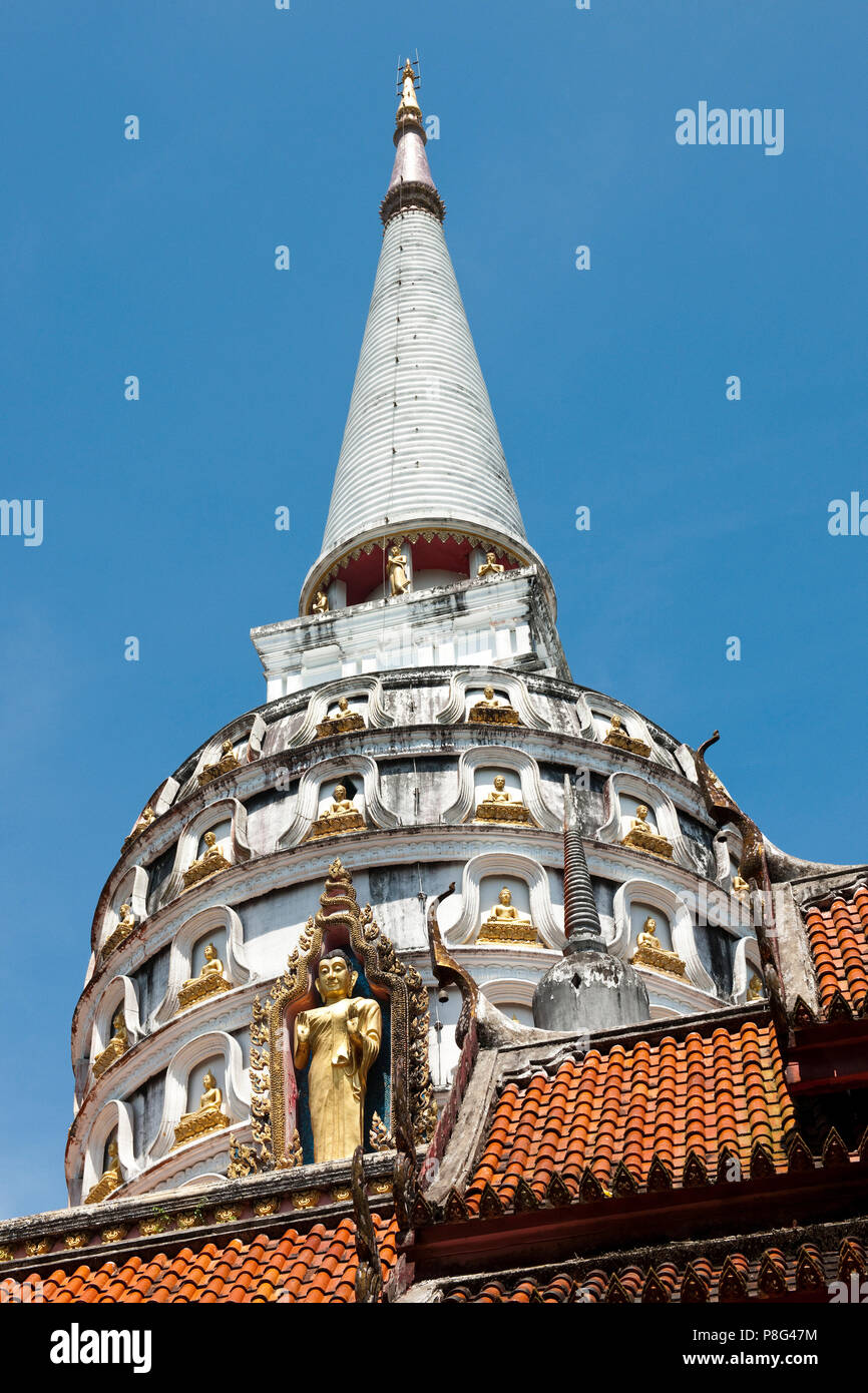 main temple tower, Wat Bang Riang, buddhistic temple, Thap Put, Amphoe hap Put, Phang Nga province, Thailand, Asia Stock Photo