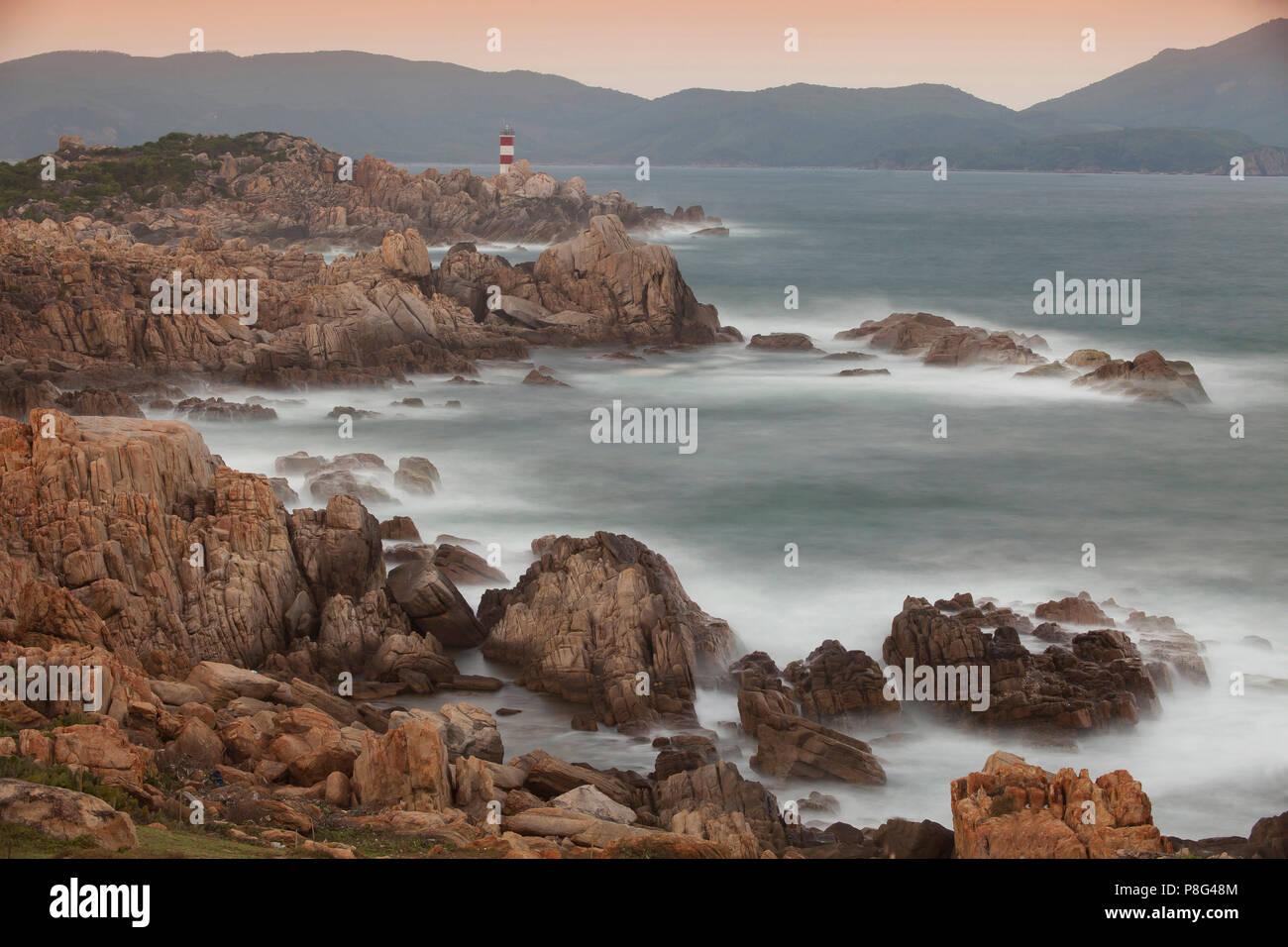 Reef at Ganh Dia, Tuy Hoa, Phu Yen Province, Vietnam, Asia Stock Photo