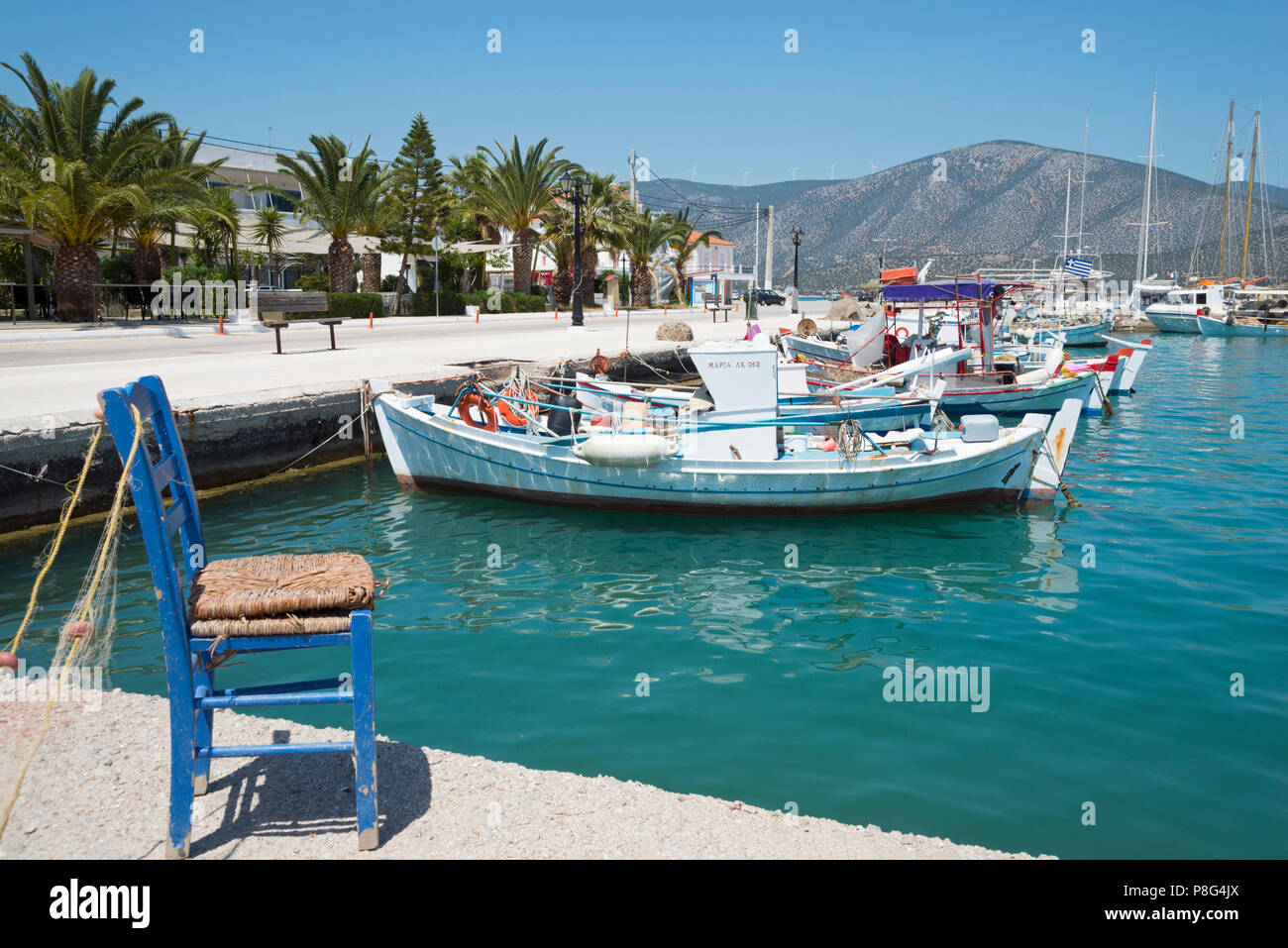 Harbour, Kilada, Argolis, Peloponnese, Greece, port Stock Photo