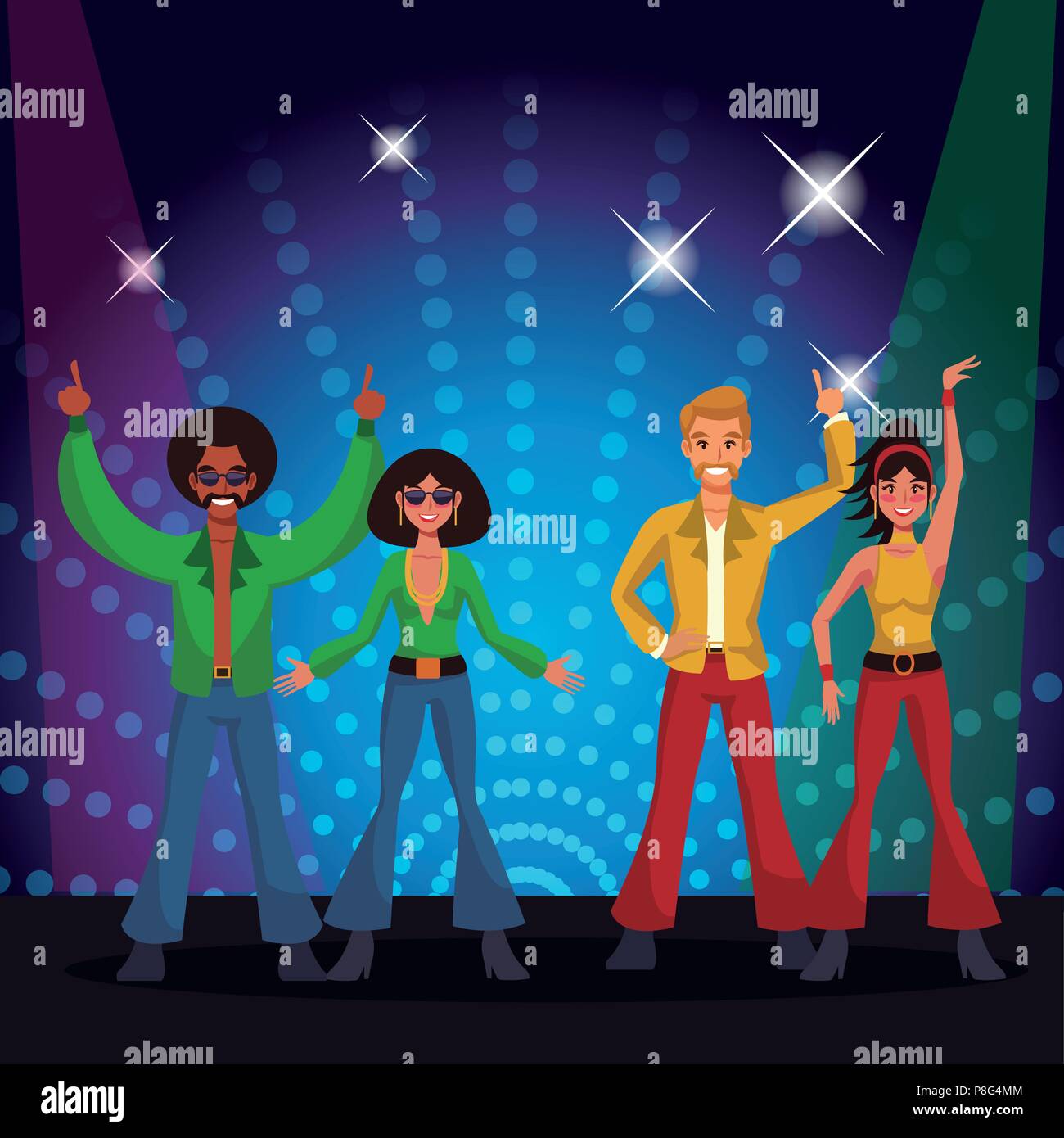 People and disco cartoons Stock Vector Image & Art - Alamy