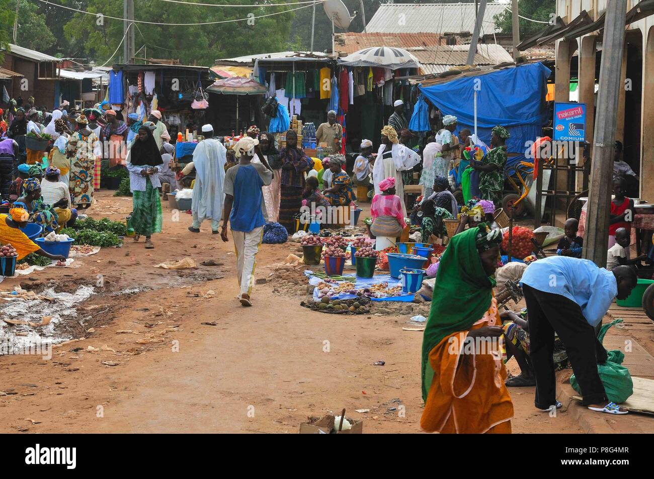 Market Scene Banjul West Africa Stock Photo