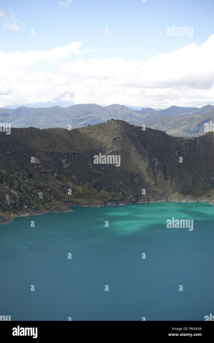 Quilotoa Crater Lake, Ecuador Stock Photo