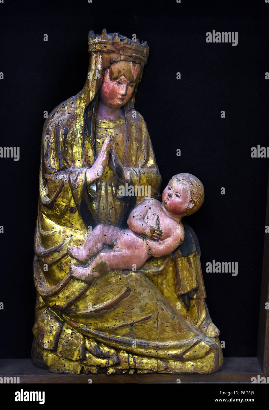 Madonna col Bambino - Madonna and Child, by Bartolomeo Giolfino 1410-1486, Italy, Italian. Stock Photo