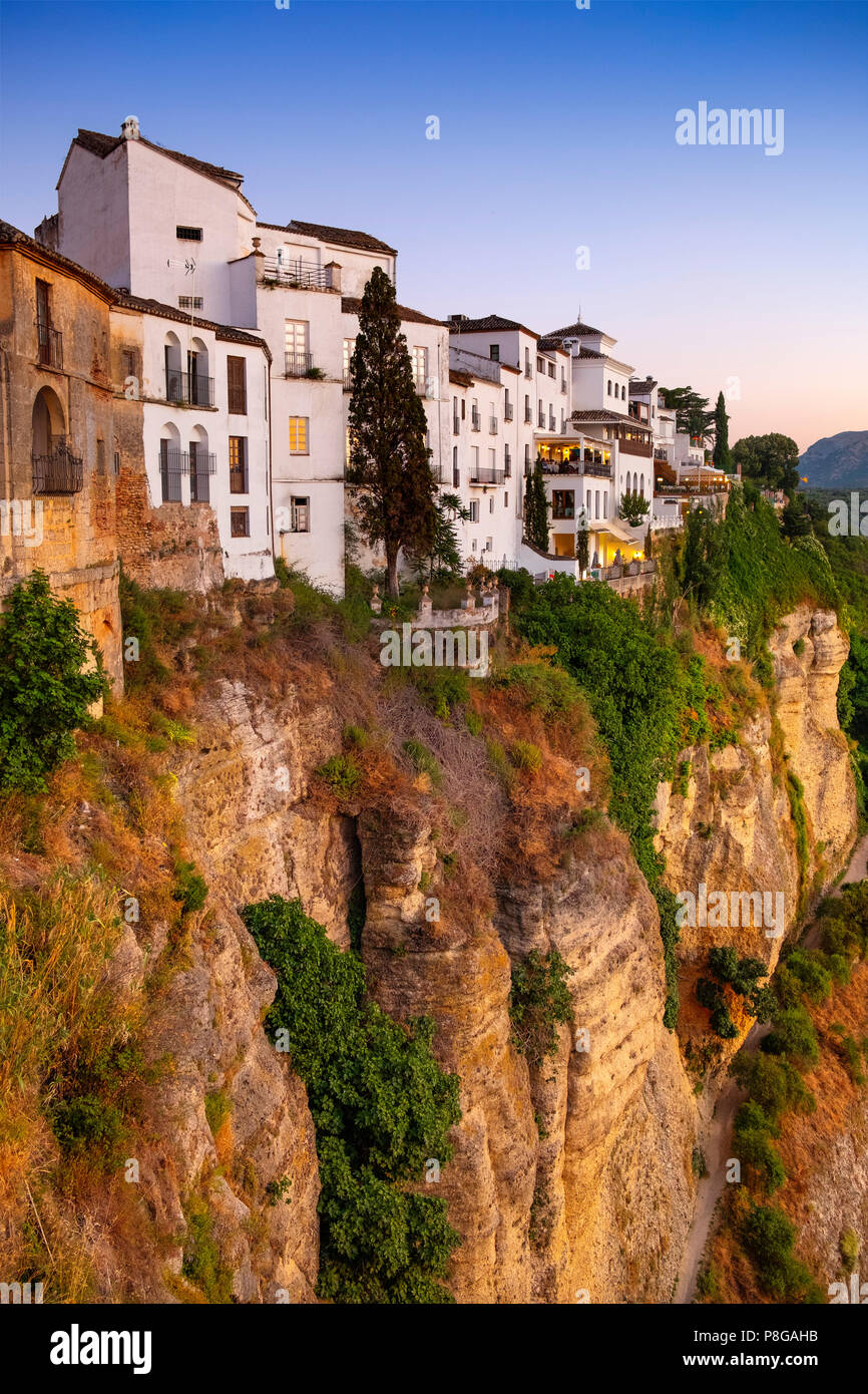 El Tajo gorge. Monumental city of Ronda. Malaga province Andalusia. Southern Spain Europe Stock Photo