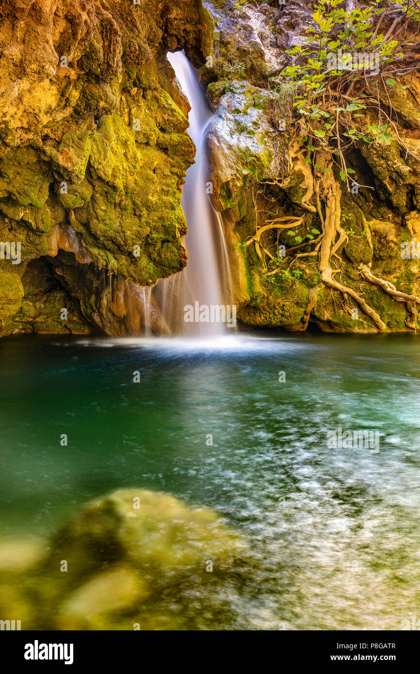 Waterfall, Marbella. Costa del Sol, Málaga province. Andalusia, Southern Spain Europe Stock Photo