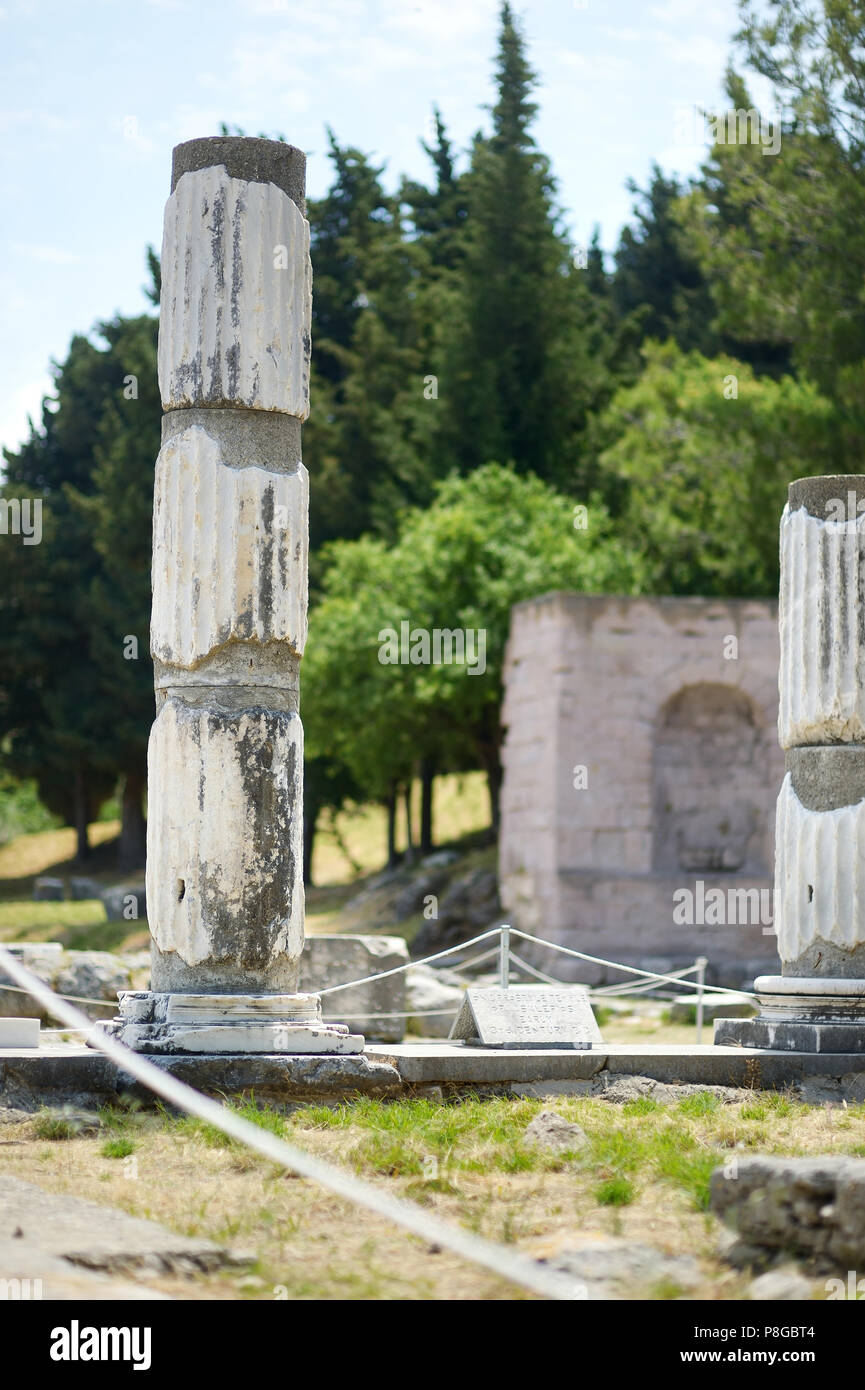 Historical ruins of Asclepieion on Kos island Stock Photo