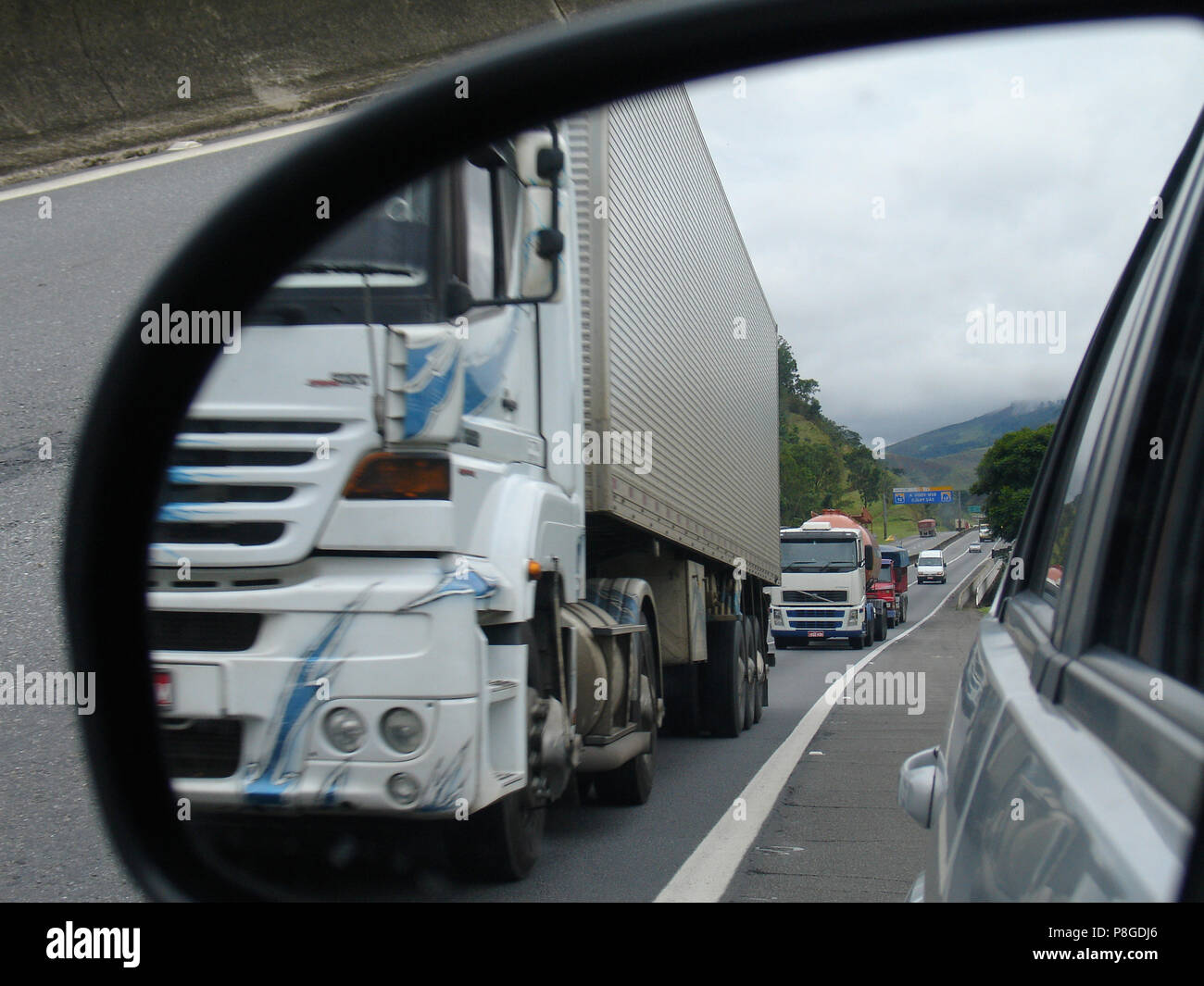 Rearview, truck, Presidente Dutra Highway, Rio de Janeiro, Brazil Stock ...