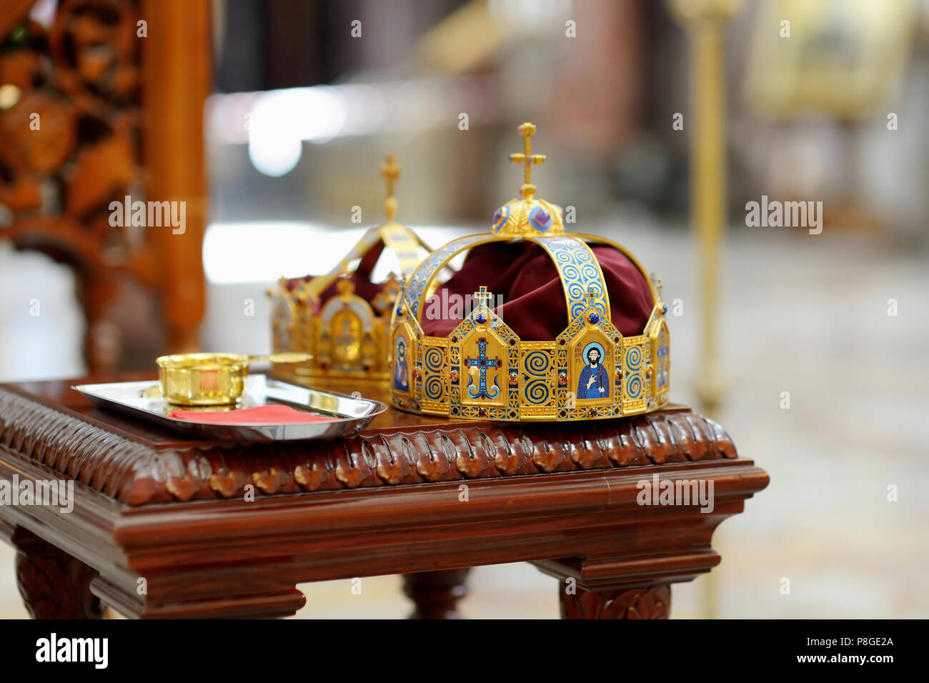 Orthodox wedding crowns hi-res stock photography and images - Alamy