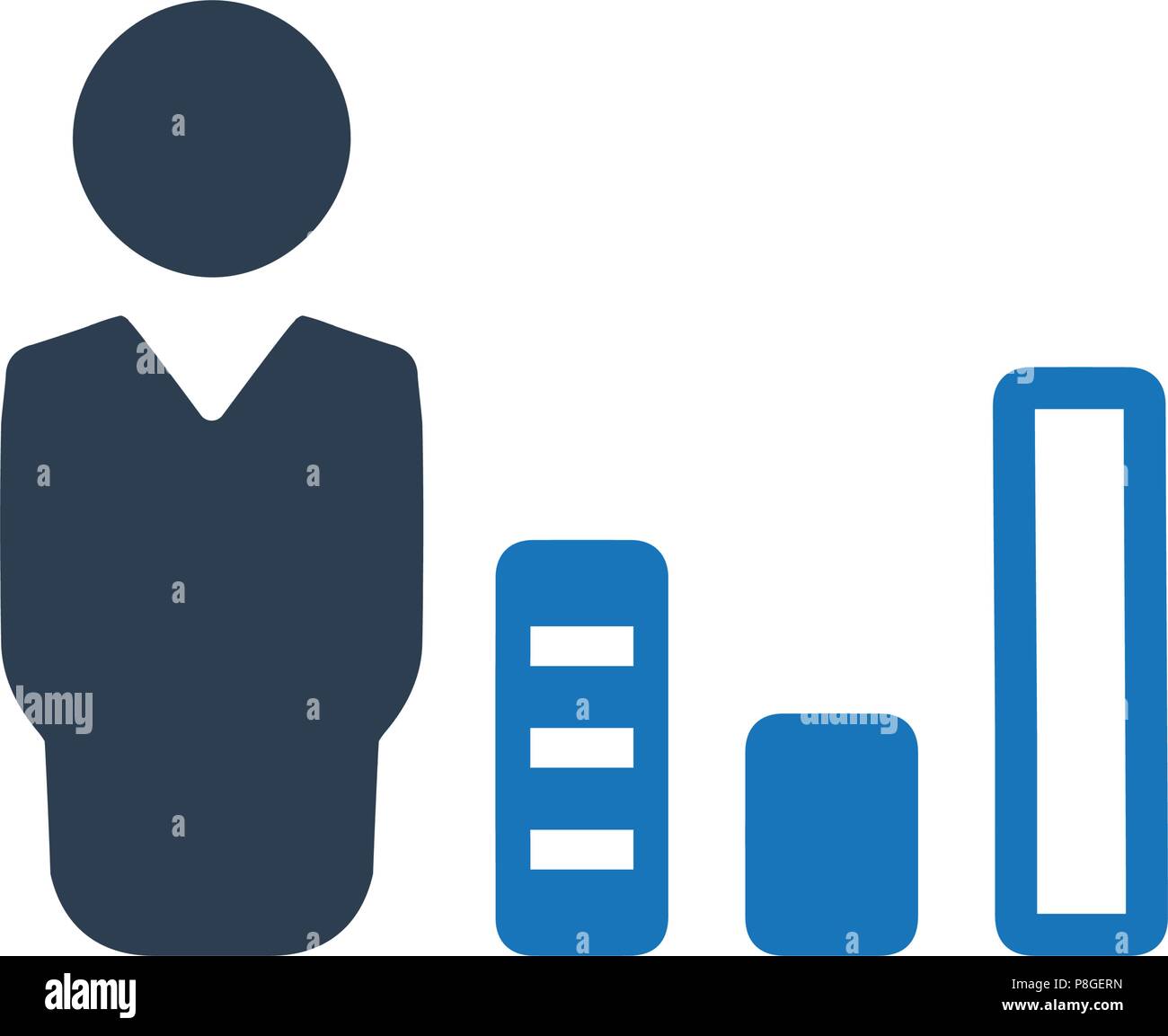 Business Graphical Report Icon Stock Vector