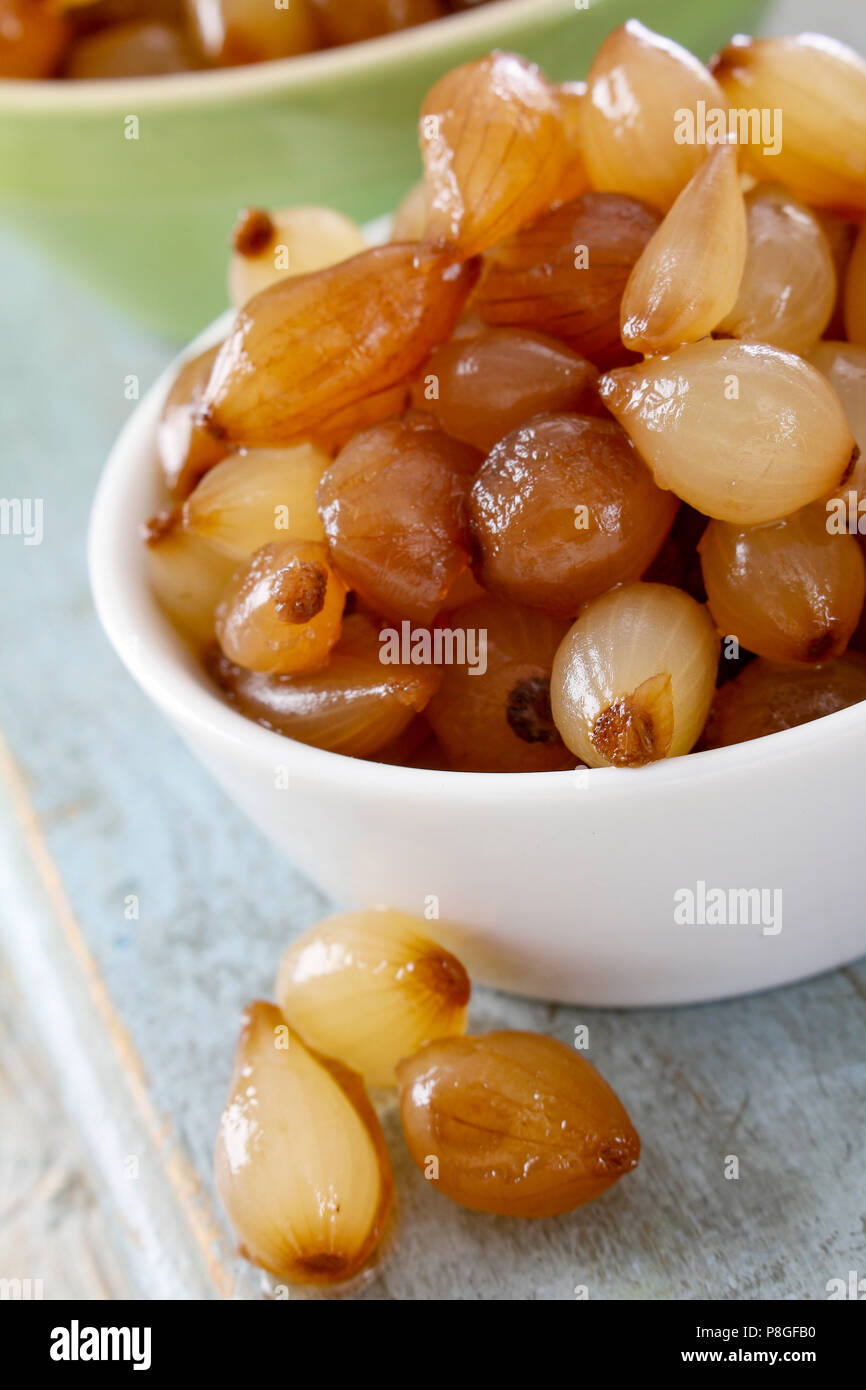 pickled silverskin onions Stock Photo Alamy