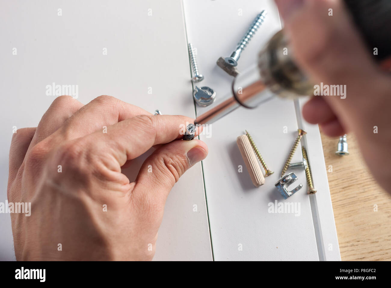 furniture assembly parts Stock Photo Alamy