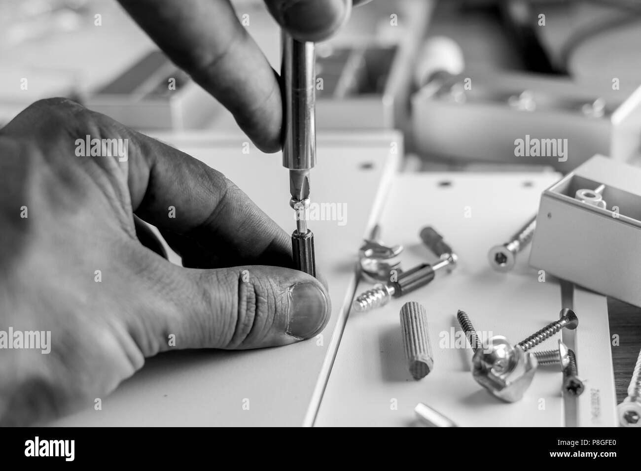 furniture assembly parts Stock Photo Alamy