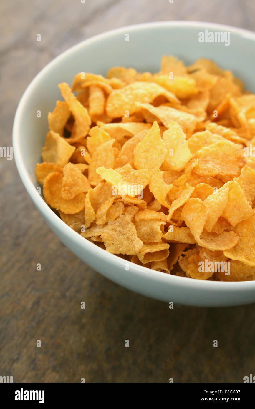 flaked corn breakfast cereal Stock Photo Alamy