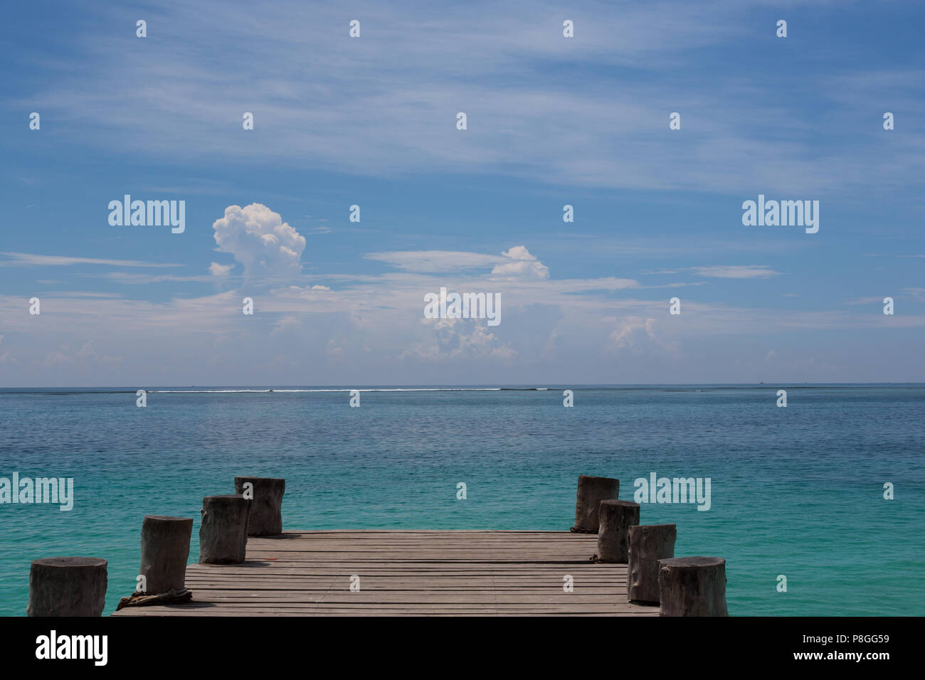 Boat dock in the Caribbean Stock Photo Alamy