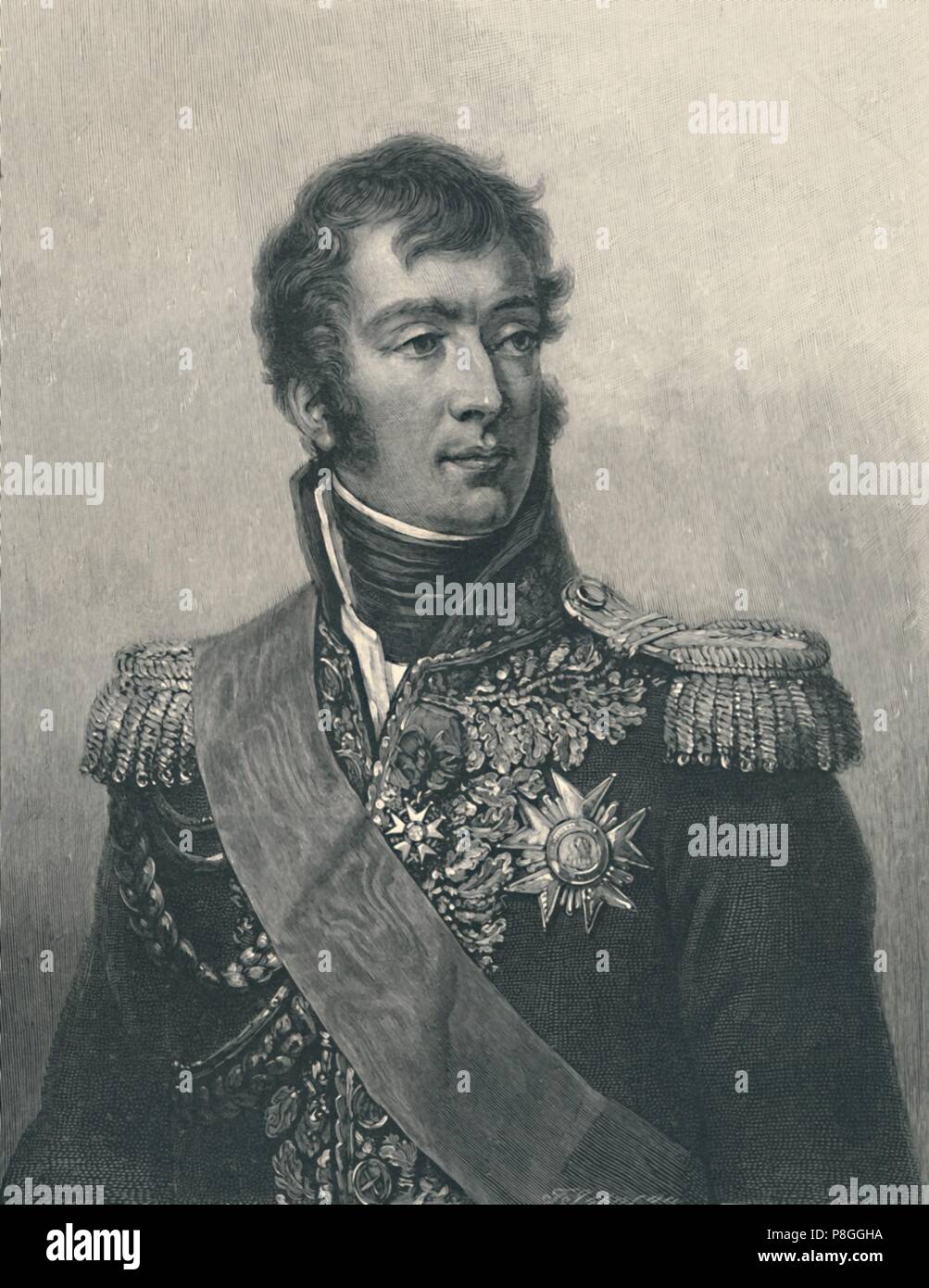 'Marshal August-Frédéric-Louis Viesse De Marmont, Duke of Ragusa', c1810, (1896).  Artist: T Johnson. Stock Photo