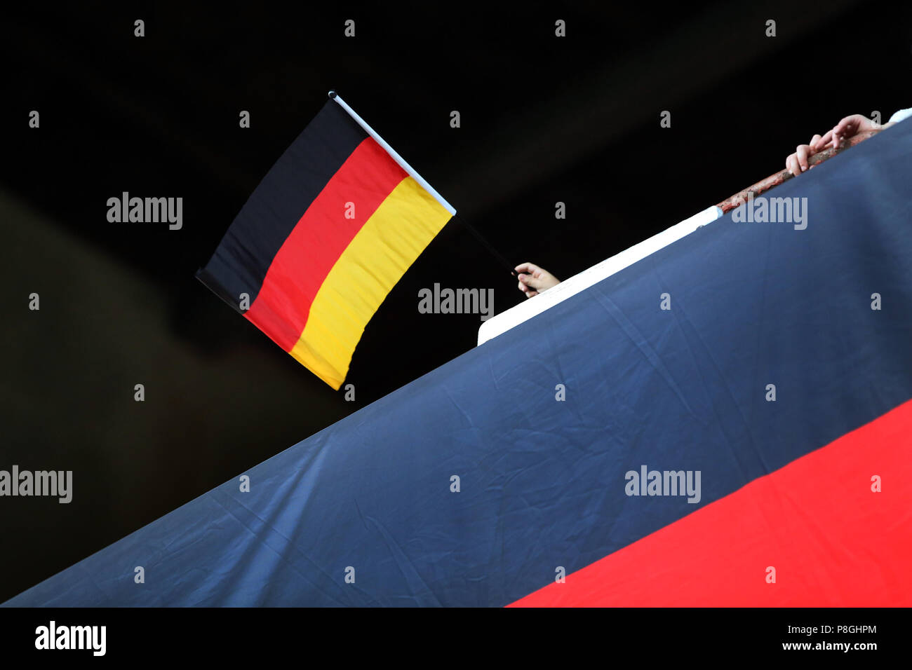 Hoppegarten, Germany, German national flag Stock Photo