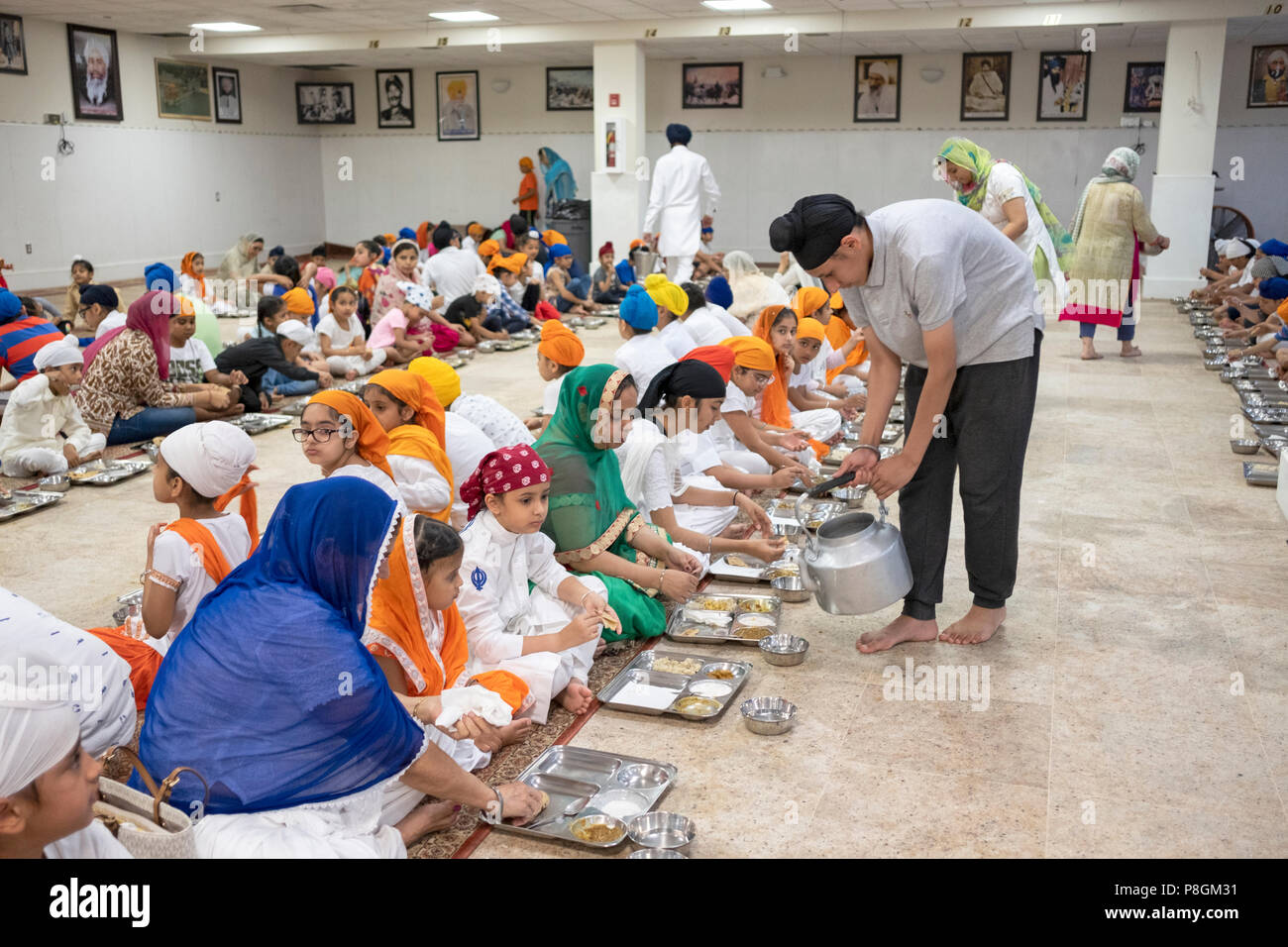 A free vegetarian meal served at the Langar at the Sikh Cultural A free vegetarian meal served at the Langar at the Sikh Cultural