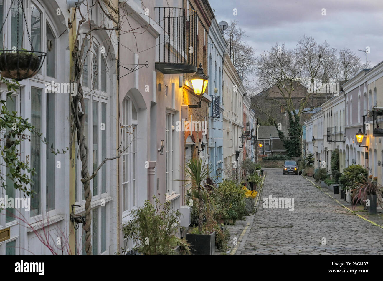 Ennismore Gardens Mews, Knightsbridge, London SW7, England, UK Stock