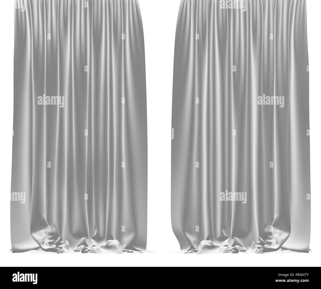 Linen curtains Black and White Stock Photos & Images Alamy