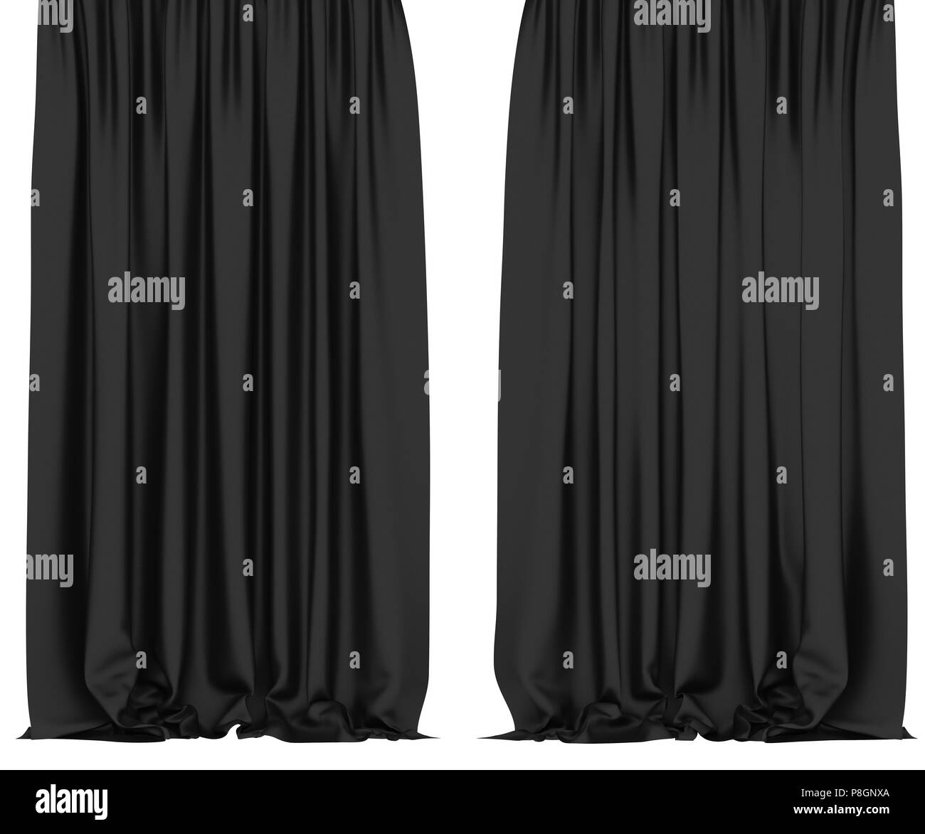 Linen curtains Black and White Stock Photos & Images - Alamy