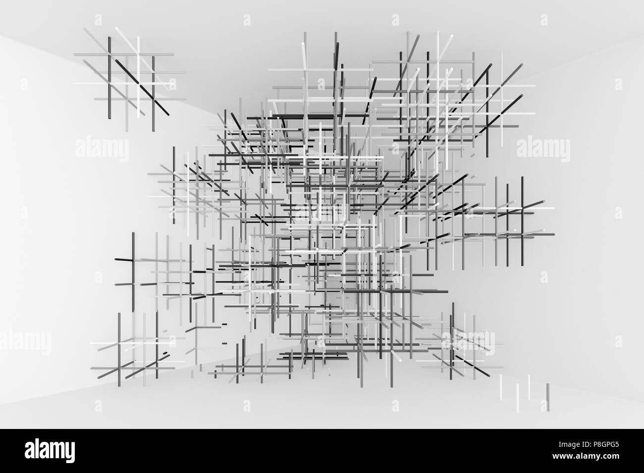 Abstract architecture space. 3d render Stock Photo