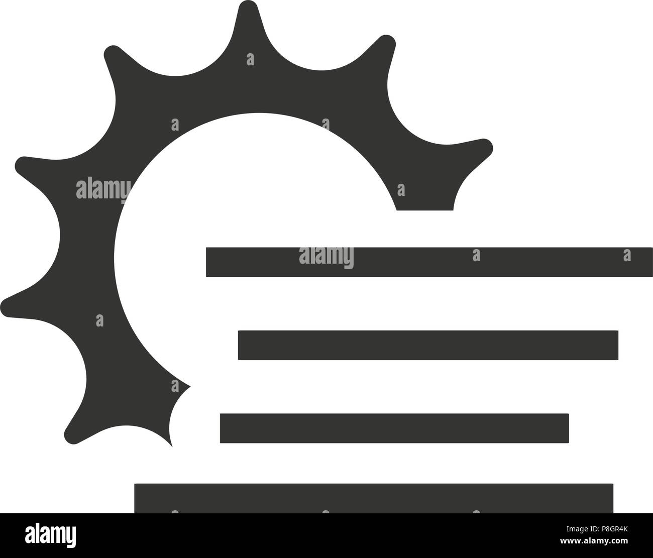 Foggy Sun Icon Stock Vector Image & Art - Alamy