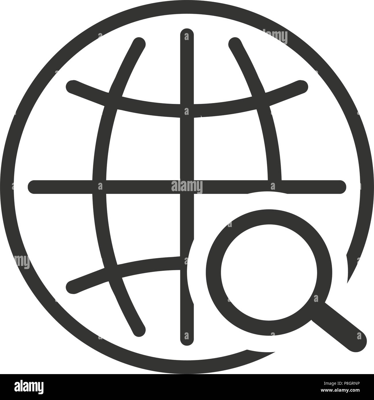 Global Search Icon Stock Vector