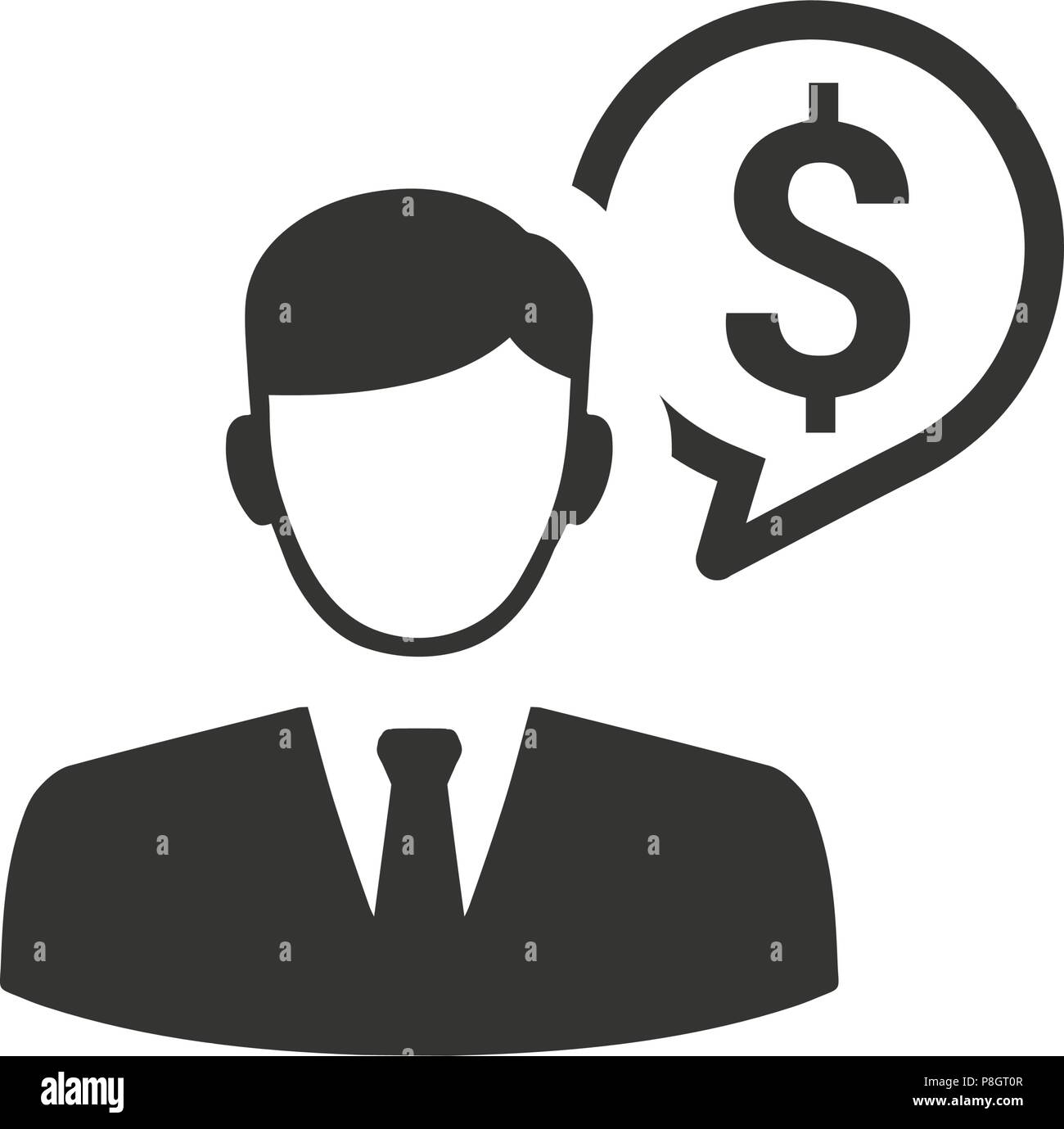 Financial Manager Icon Stock Vector