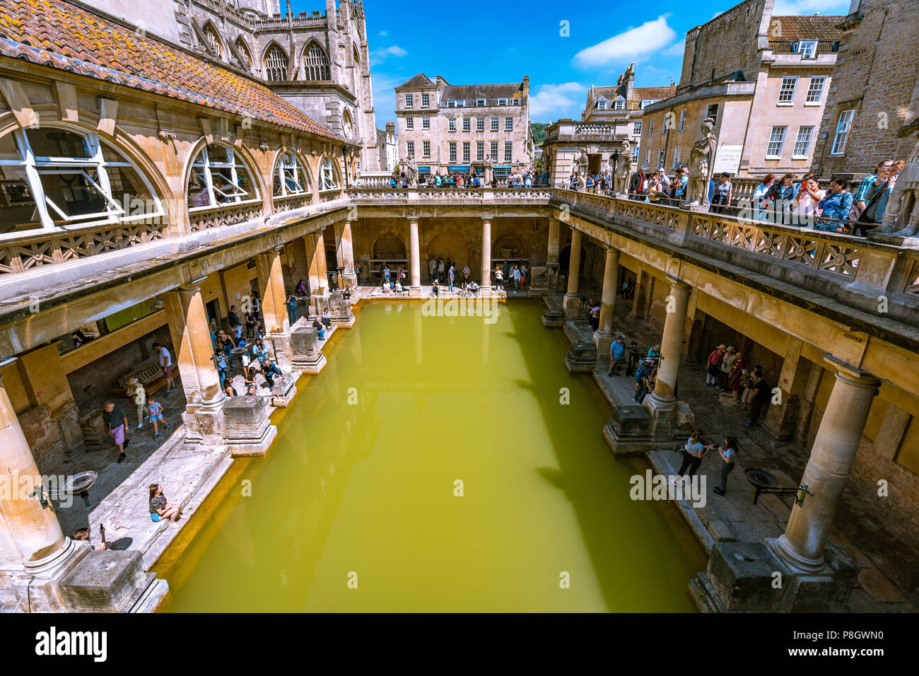 Bath, England The Roman Baths Stock Photo Alamy