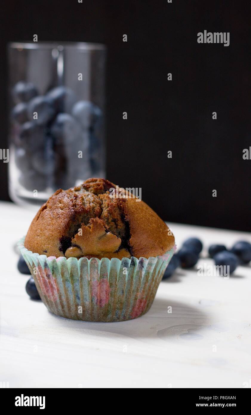 Homemade gluten free blueberry cupcake Stock Photo - Alamy