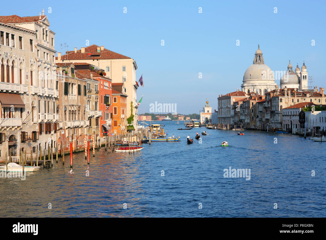 Venice, Italy - old town cityscape with famous Grand Canal. UNESCO World Heritage Site. Stock Photo