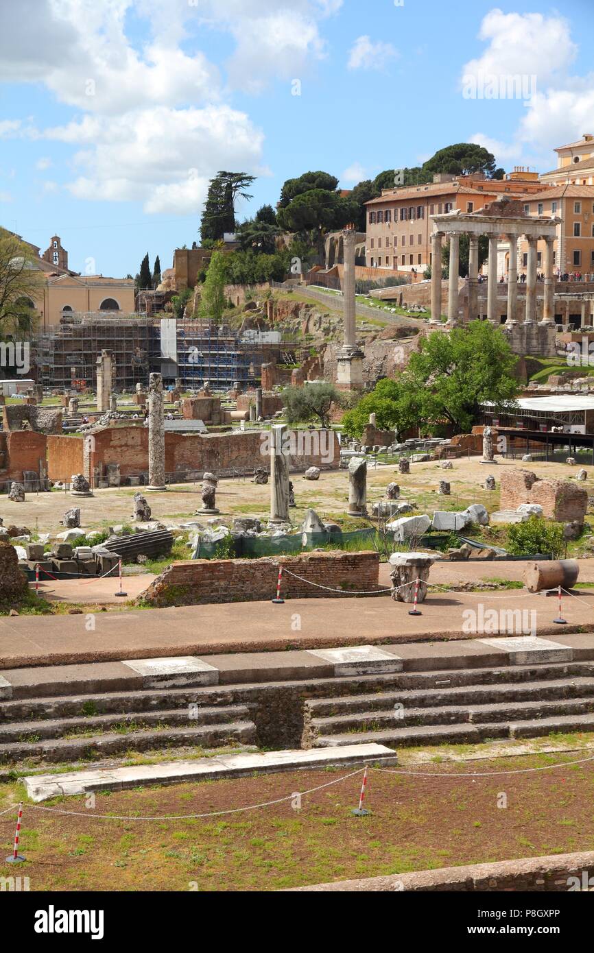 Rome, Italy - ancient Roman Forum, UNESCO World Heritage Site Stock ...