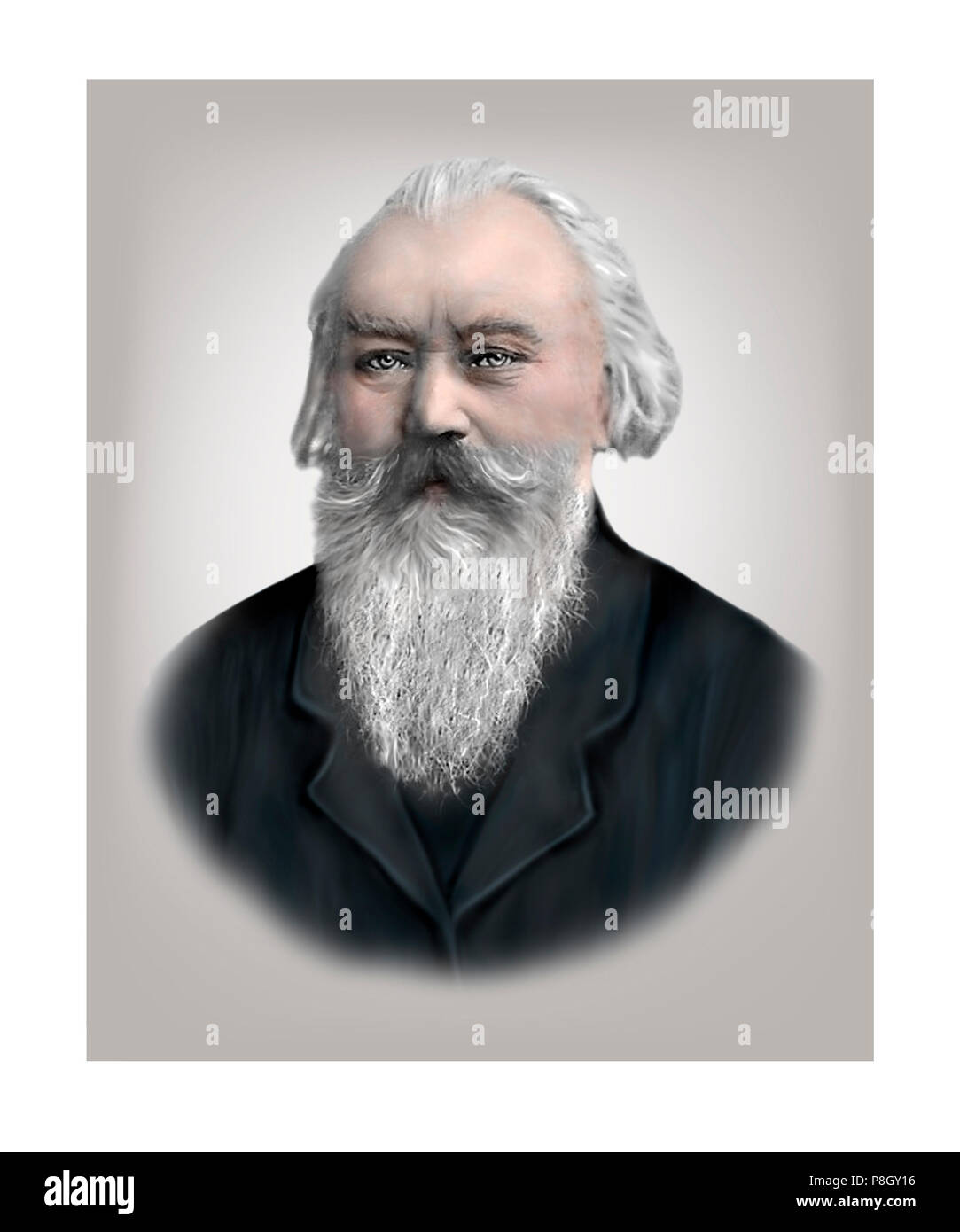 Johannes Brahms 1833-1897 German Composer Stock Photo
