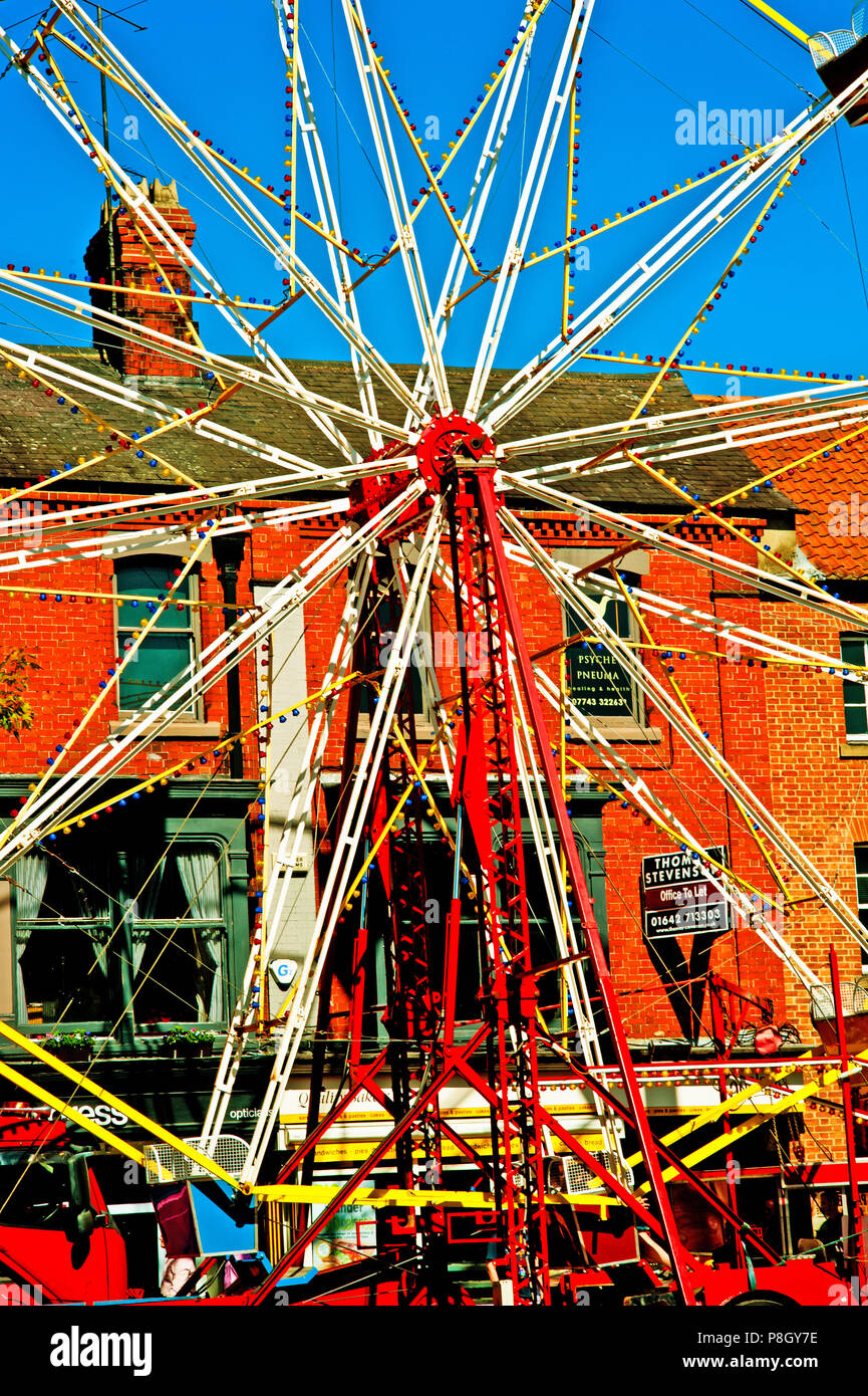 Fairground Ride, Yarm Festival, Yarm on Tees, North East England Stock