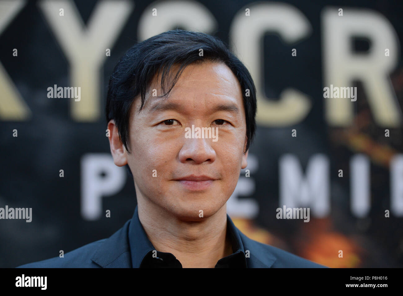 New York, USA. 10th July 2018. Ng Chin Han attends the 'Skyscraper' New York premiere at AMC Loews Lincoln Square on July 10, 2018 in New York City. Credit: Erik Pendzich/Alamy Live News Stock Photo