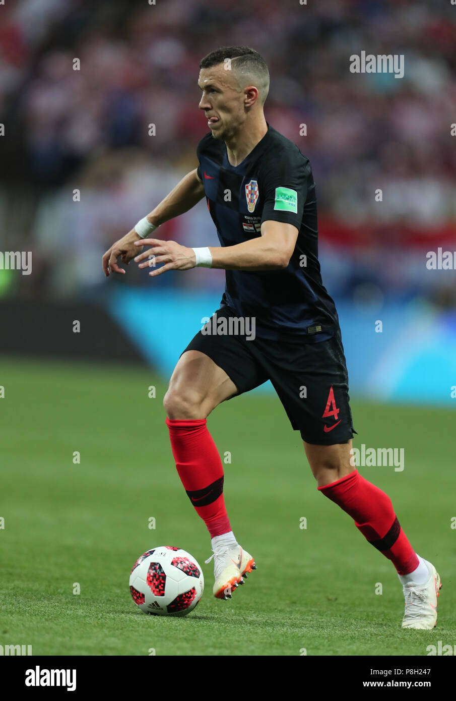Ivan Perisic  CROATIA V ENGLAND  CROATIA V ENGLAND , 2018 FIFA WORLD CUP RUSSIA  11 July 2018  GBC9520  2018 FIFA World Cup Russia, Semi Final    STRICTLY EDITORIAL USE ONLY.   If The Player/Players Depicted In This Image Is/Are Playing For An English Club Or The England National Team.   Then This Image May Only Be Used For Editorial Purposes. No Commercial Use.    The Following Usages Are Also Restricted EVEN IF IN AN EDITORIAL CONTEXT:   Use in conjuction with, or part of, any unauthorized audio, video, data, fixture lists, club/league logos, Betting, Games or any 'live' services.    Also Re Stock Photo