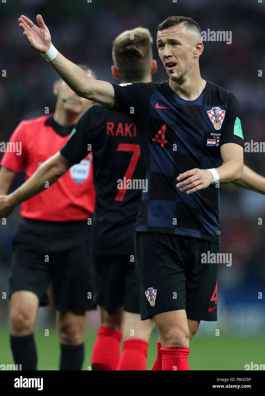 Ivan Perisic  CROATIA V ENGLAND  CROATIA V ENGLAND , 2018 FIFA WORLD CUP RUSSIA  11 July 2018  GBC9521  2018 FIFA World Cup Russia, Semi Final    STRICTLY EDITORIAL USE ONLY.   If The Player/Players Depicted In This Image Is/Are Playing For An English Club Or The England National Team.   Then This Image May Only Be Used For Editorial Purposes. No Commercial Use.    The Following Usages Are Also Restricted EVEN IF IN AN EDITORIAL CONTEXT:   Use in conjuction with, or part of, any unauthorized audio, video, data, fixture lists, club/league logos, Betting, Games or any 'live' services.    Also Re Stock Photo