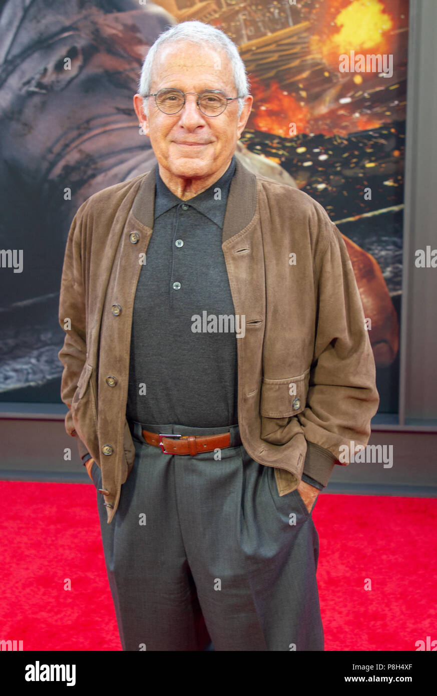 New York, USA. 10th July, 2018. NBCUniversal vice chairman Ron Meyer attends the New York premiere of “Skyscraper” on July 10, 2018. Credit: Jeremy Burke/Alamy Live News Stock Photo