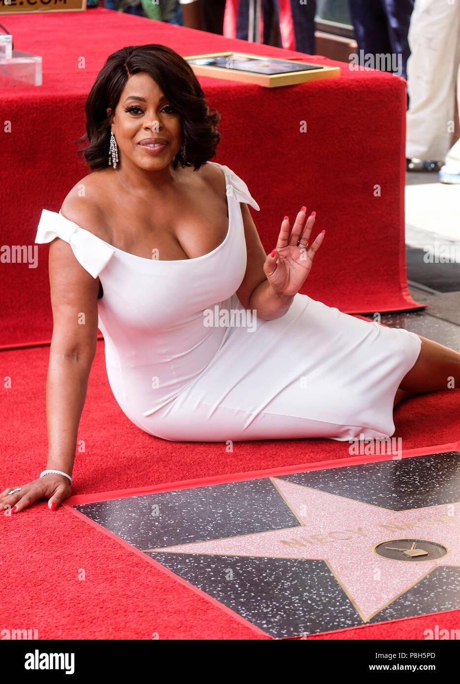 Los Angeles, USA. 11th July, 2018. American actress Niecy Nash attends her star dedication ceremony at the Hollywood Walk of Fame in Los Angeles, the United States, on July 11, 2018. Credit: Zhao Hanrong/Xinhua/Alamy Live News Stock Photo