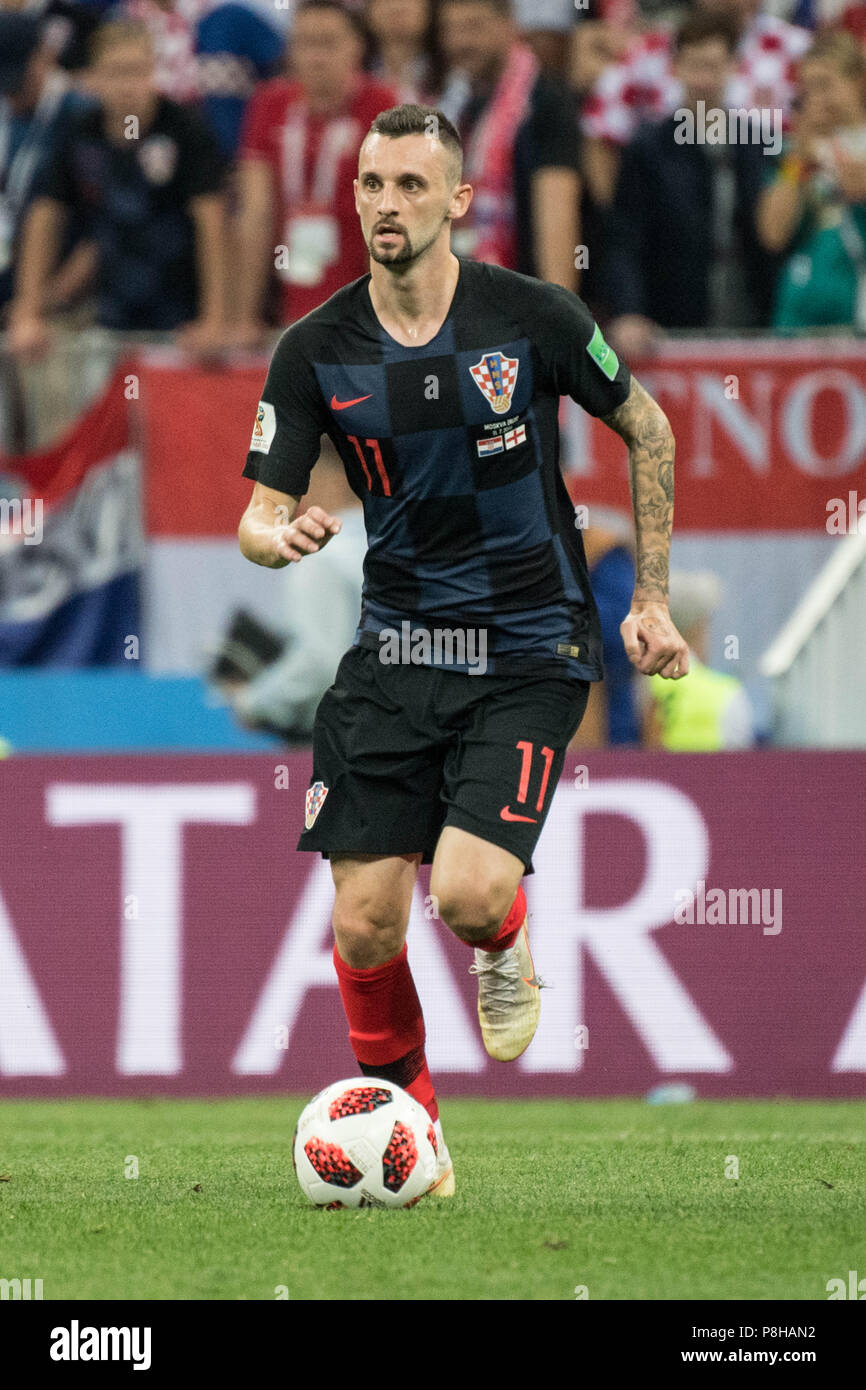 Marcelo BROZOVIC (CRO) with Ball, Individual with ball, Action, Full figure, upright format, Croatia (CRO) - England (ENG) 2: 1, Semifinals, Game 62, on 07/11/2018 in Moscow; Football World Cup 2018 in Russia from 14.06. - 15.07.2018. | Usage worldwide Stock Photo