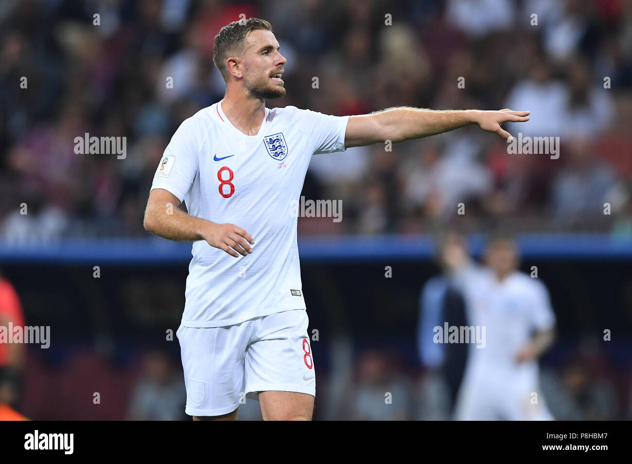 Moscow, Russland. 11th July, 2018. Jordan Henderson (England) . GES/Football/World Cup 2018 Russia: Semi-finals: Croatia - England, 11.07.2018 GES/Soccer/Football/Worldcup 2018 Russia: semi final: Croatia vs England, Moscow, July 11, 2018 | usage worldwide Credit: dpa/Alamy Live News Stock Photo