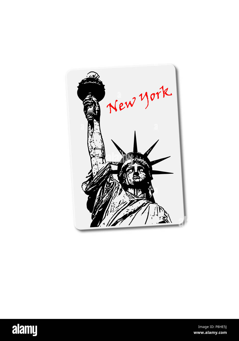 New York (USA) souvenir refrigerator isolated on white