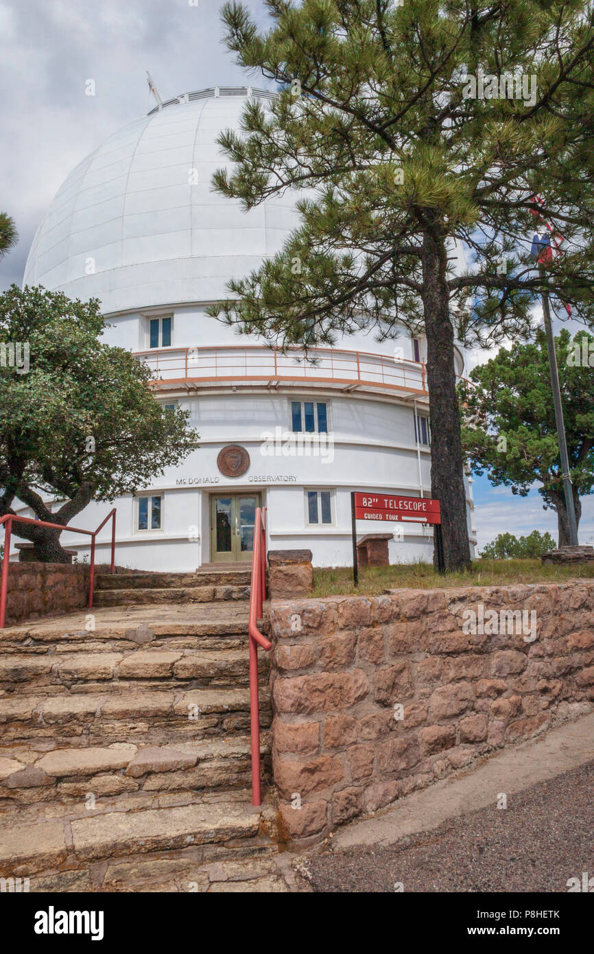 McDonald Observatory in the Davis Mountains in Southwest Texas. Stock Photo